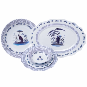Blue and White Figurine Melamine Dinnerware Collection cute desktop display