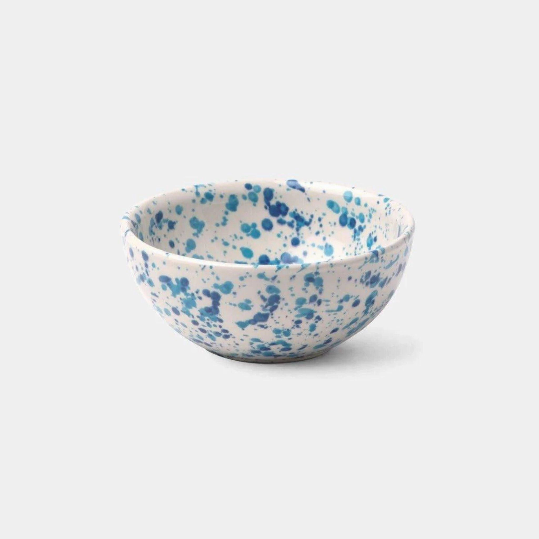 Blue and White Splatter Design Dinnerware Set