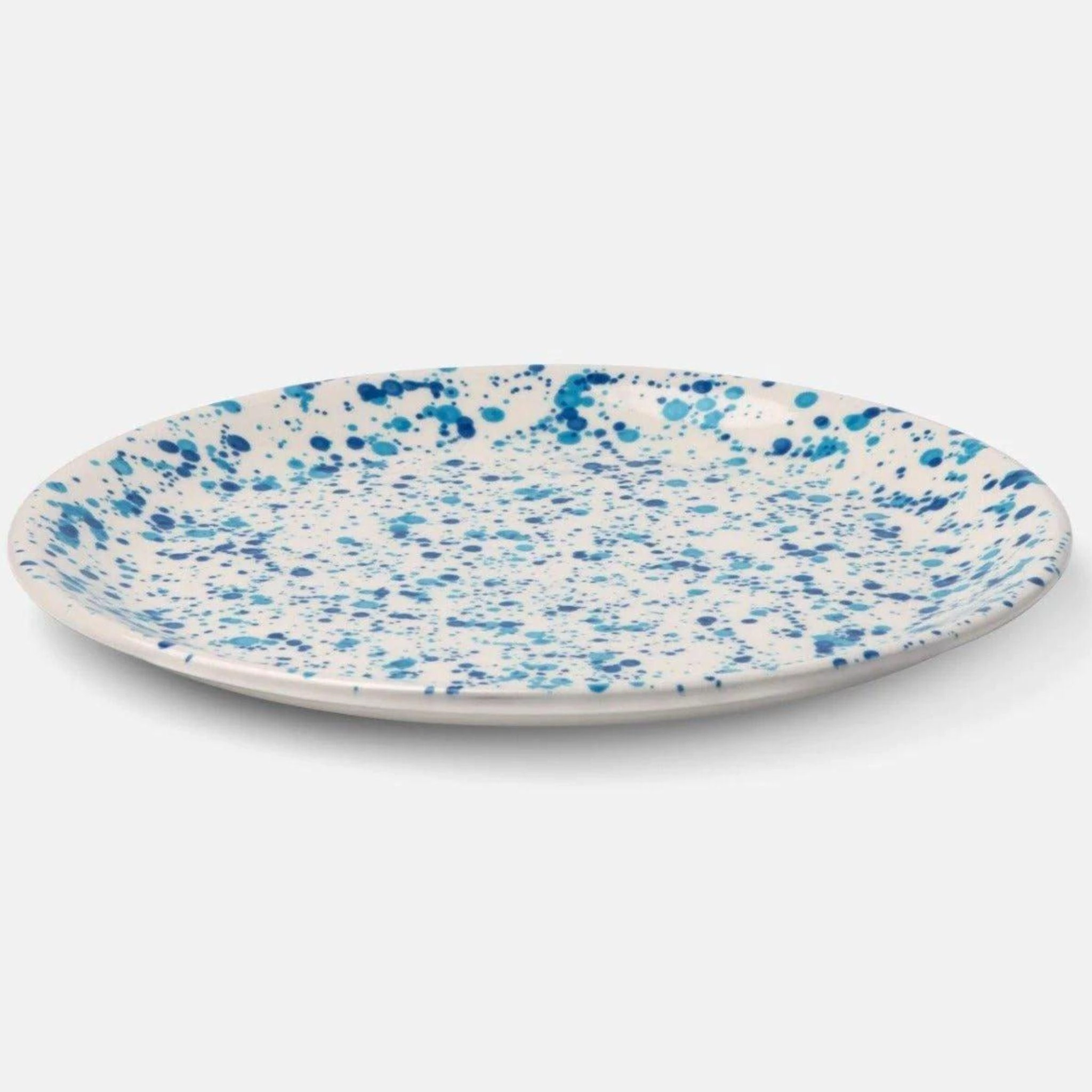 Blue and White Splatter Design Dinnerware Set