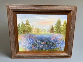 BLUE BONNET PAINTING artistic wall mural