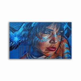 Blue Dream framed mural artwork