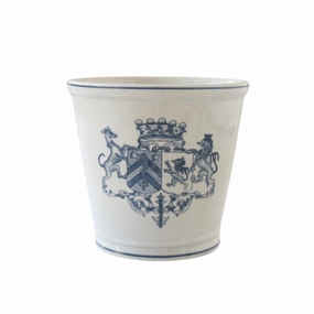 BLUE EMBLEM CRACKLE PLANTER 21.5X23CM decorative home ornament