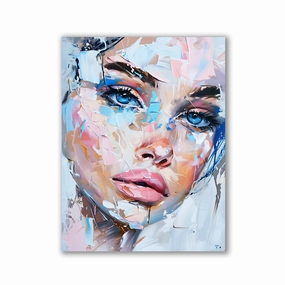 Blue Eyes by Rosa Piazza framed mural artwork