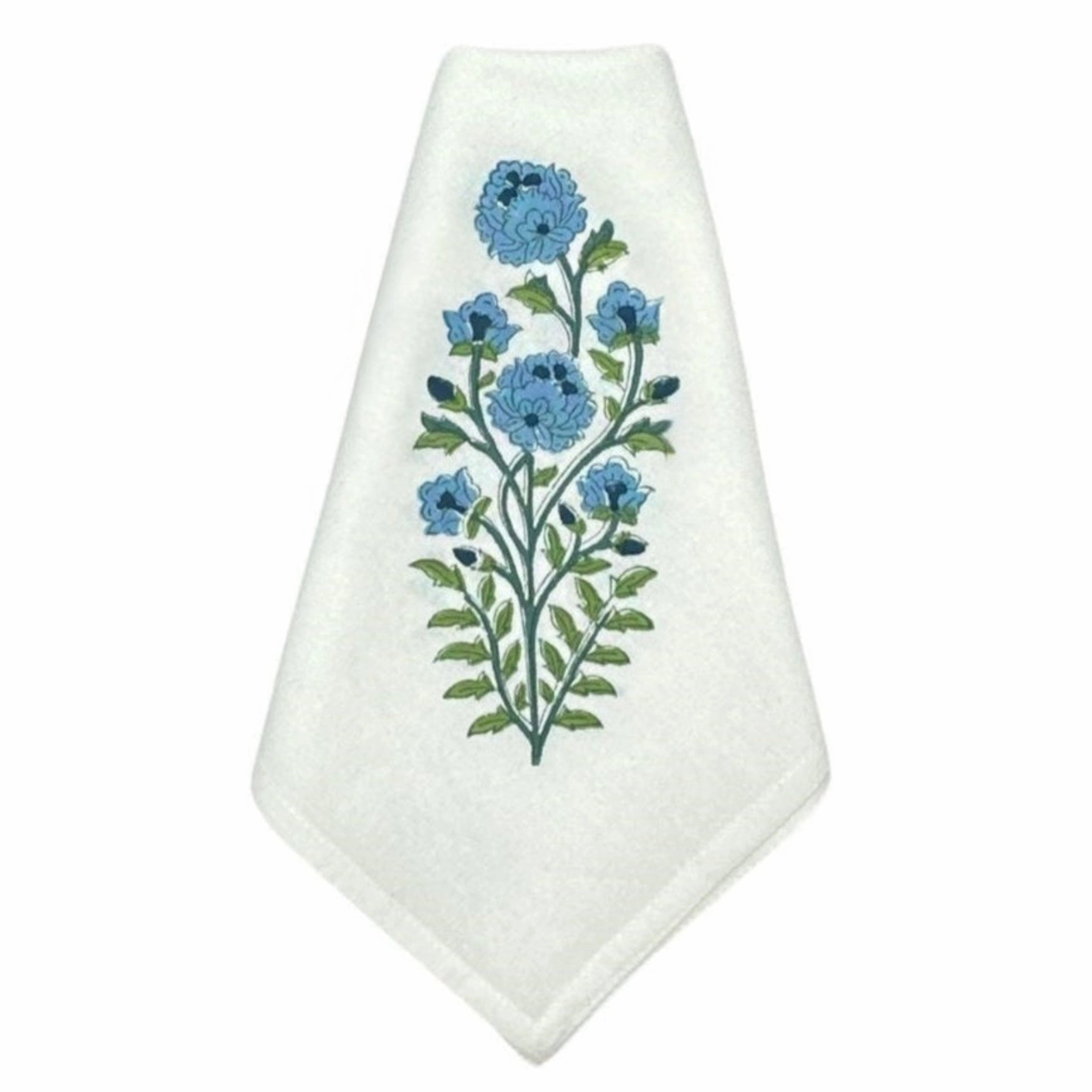 Blue Flower Motif Napkin, Set of 4 mini desktop sculpture