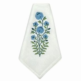 Blue Flower Motif Napkin, Set of 4 mini desktop sculpture
