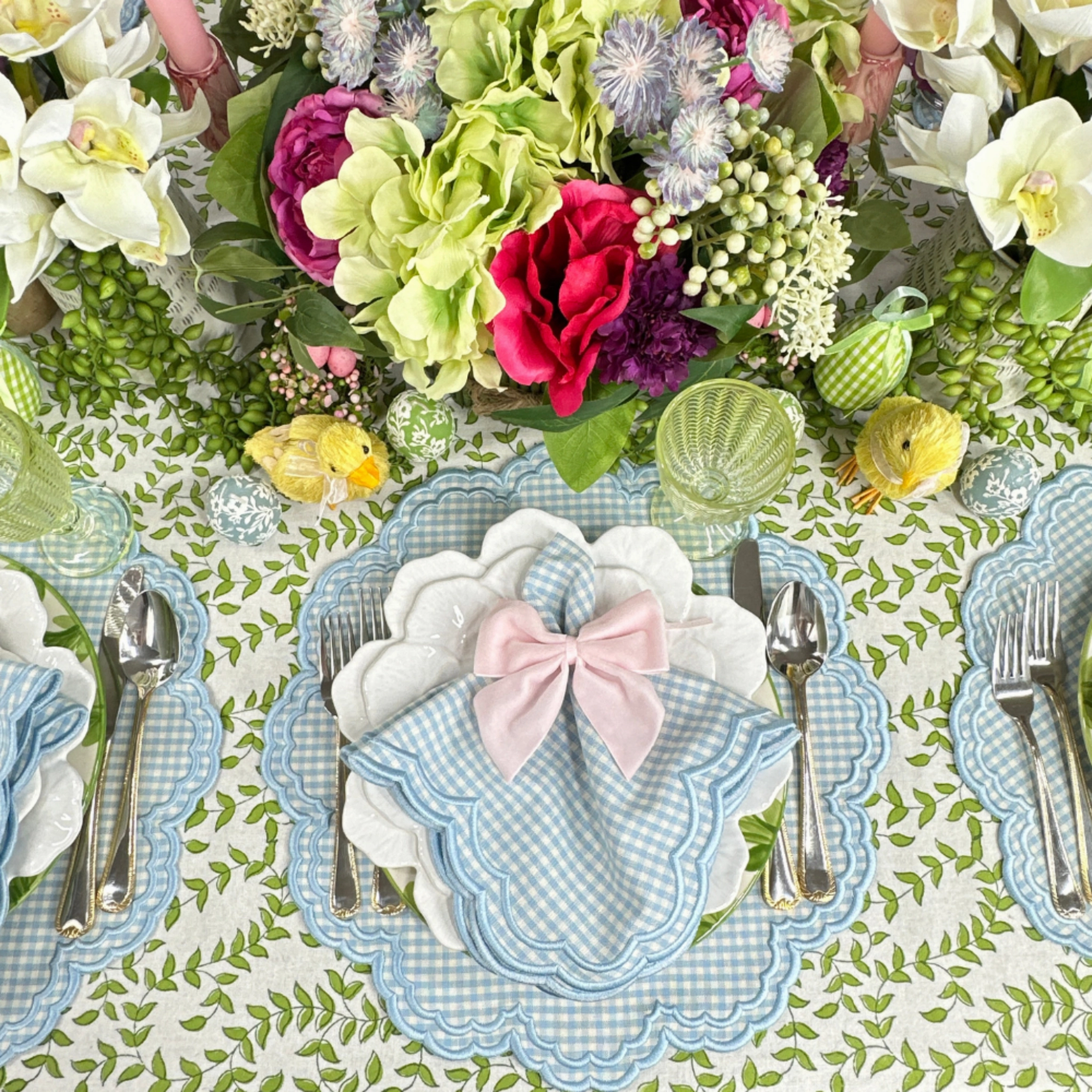Blue Gingham Bettina Napkin, Set of 4