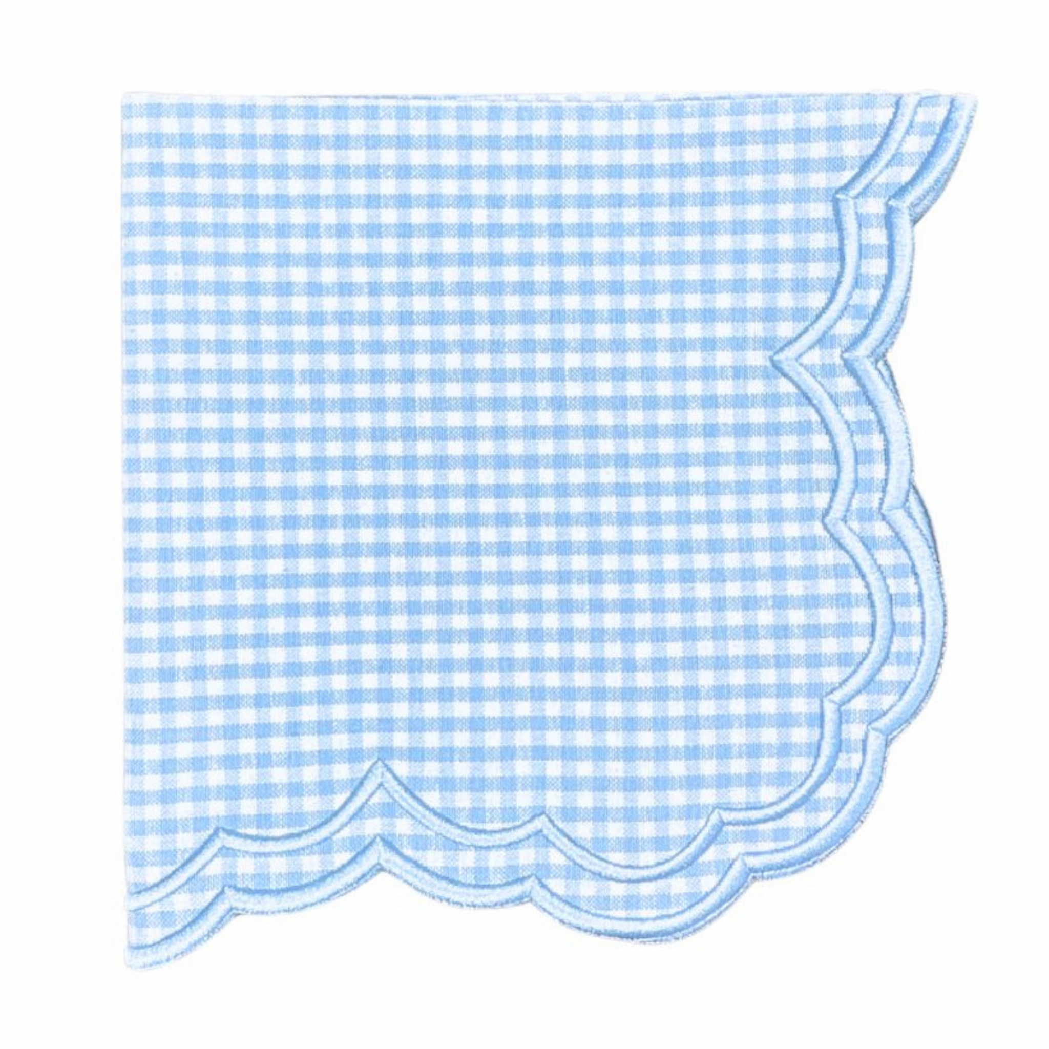 Blue Gingham Bettina Napkin, Set of 4 cute desktop display