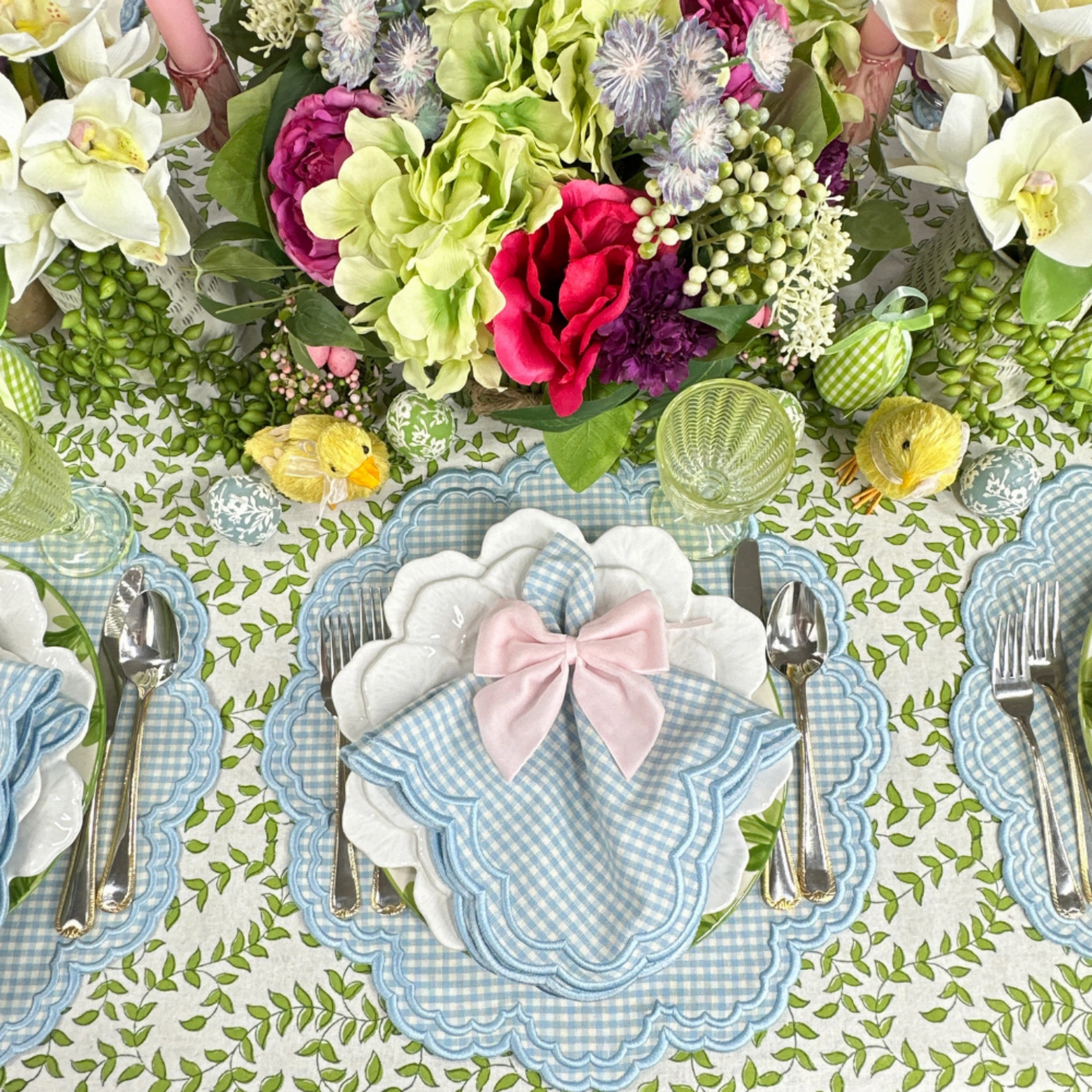 Blue Gingham Bettina Placemat, Set of 4