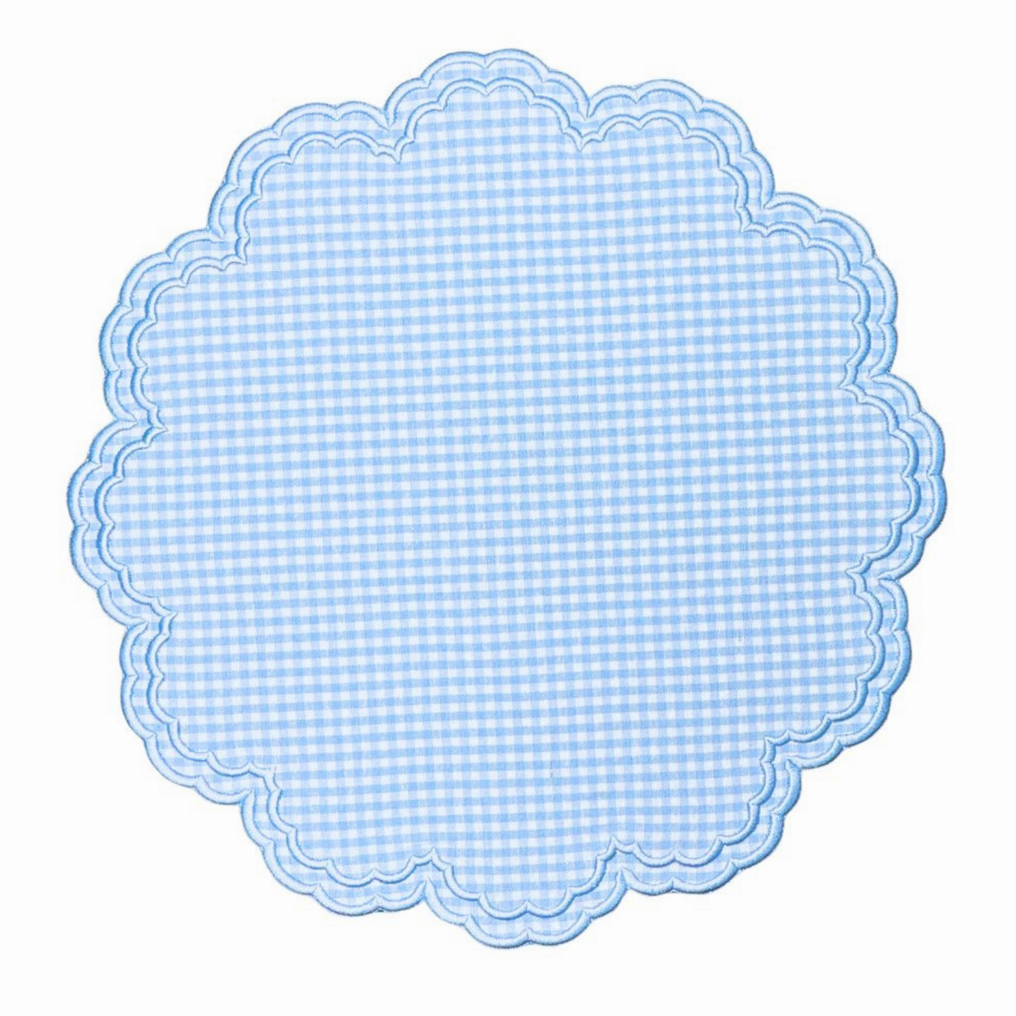 Blue Gingham Bettina Placemat, Set of 4 cute desktop display