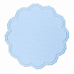 Blue Gingham Bettina Placemat, Set of 4 cute desktop display