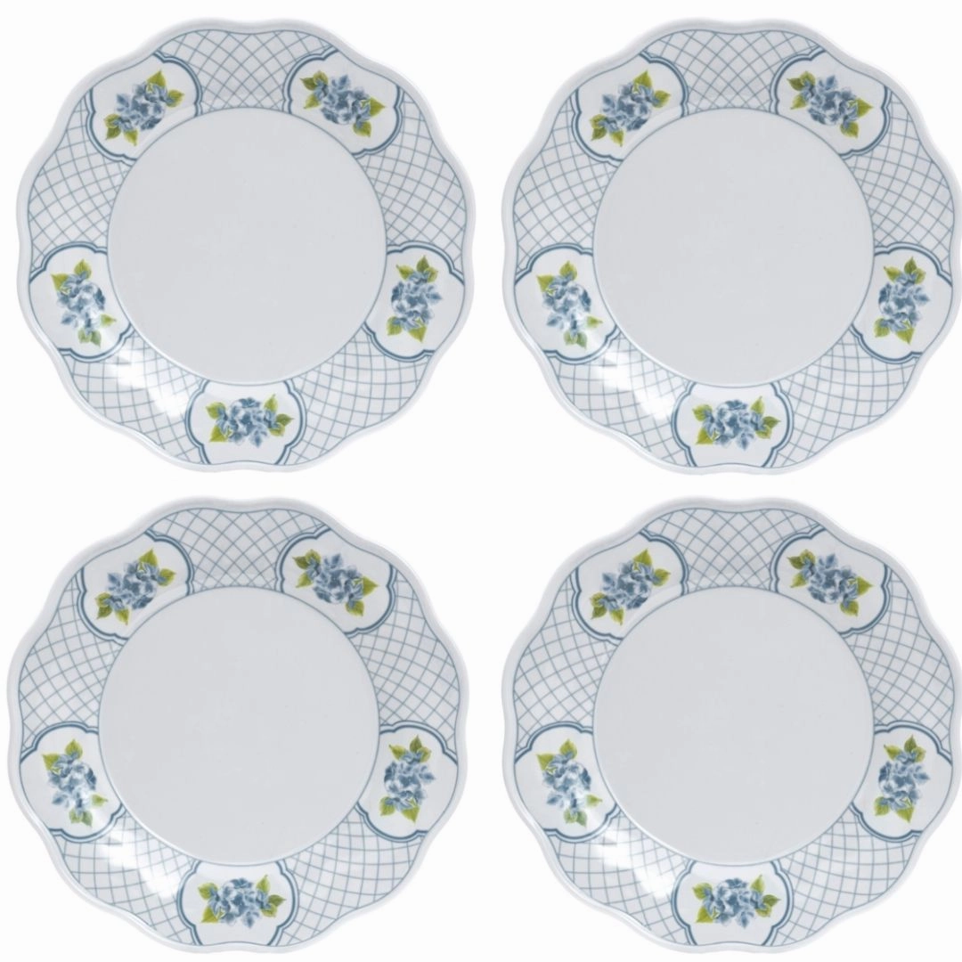 Blue Hydrangea Melamine Dinnerware Collection