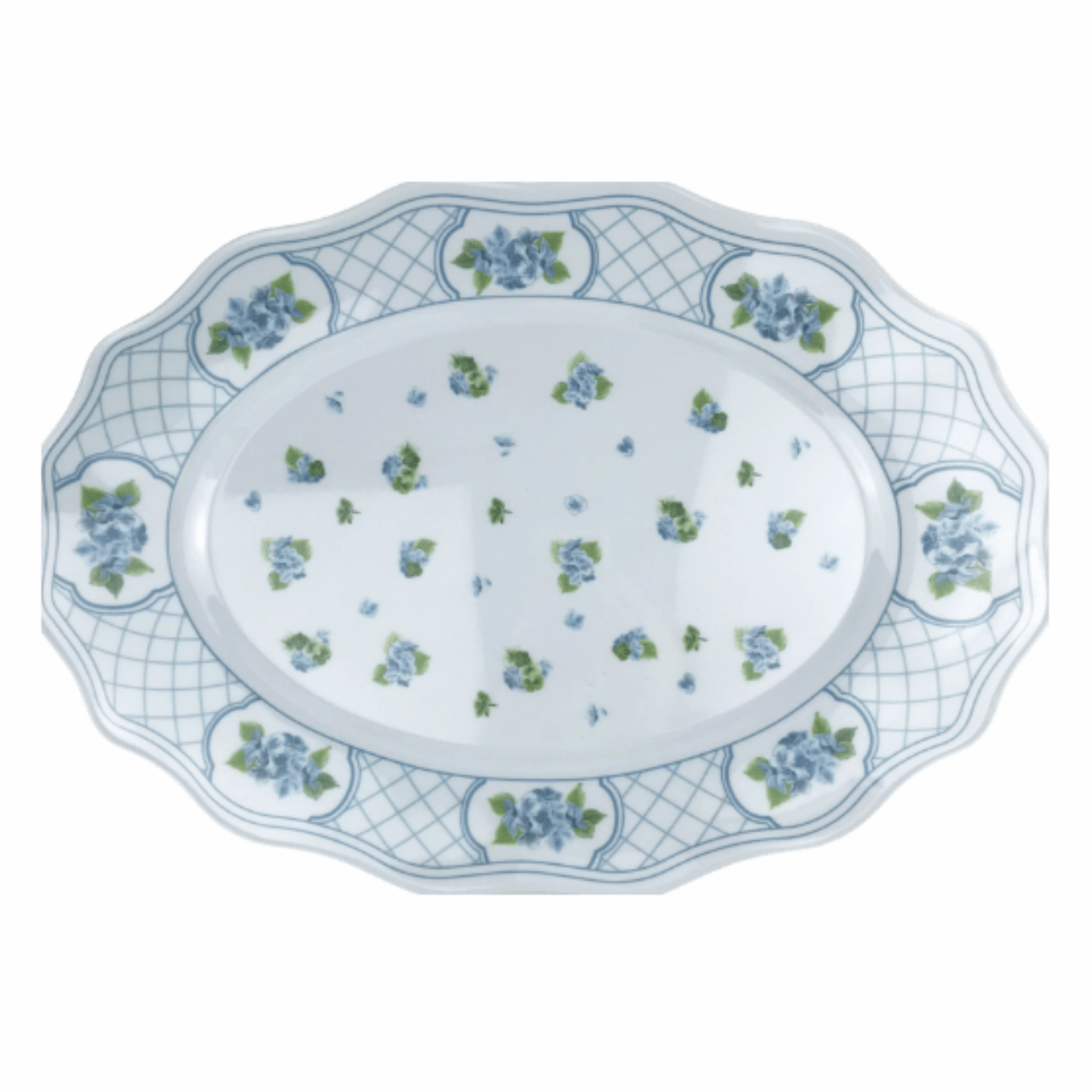 Blue Hydrangea Melamine Dinnerware Collection