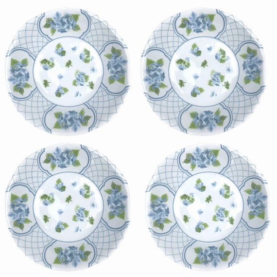 Blue Hydrangea Melamine Dinnerware Collection