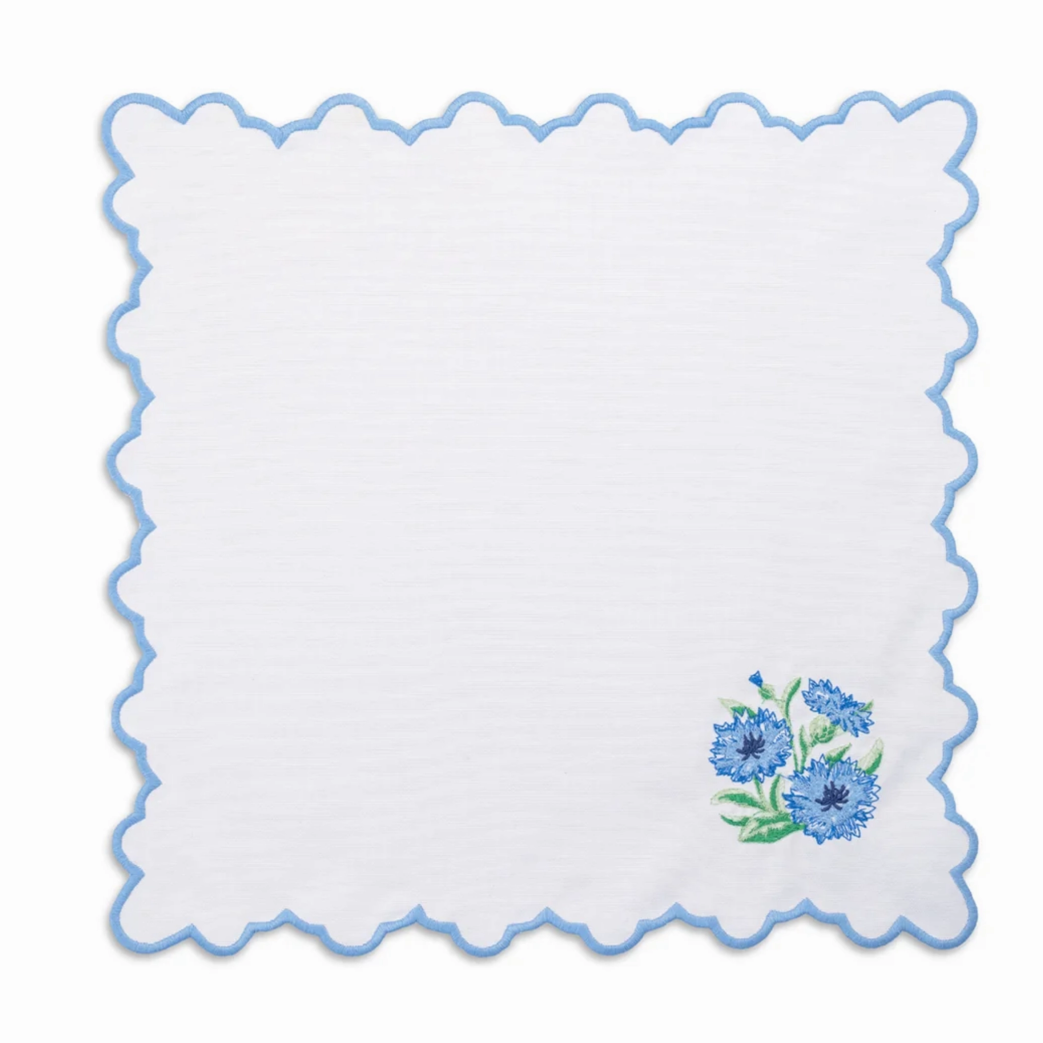 Blue Lotus Flower Embroidered Placemat & Napkin Set cute desktop display
