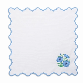 Blue Lotus Flower Embroidered Placemat & Napkin Set cute desktop display