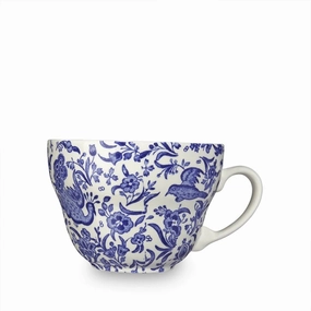 Blue Regal Peacock Breakfast Cup mini desktop sculpture