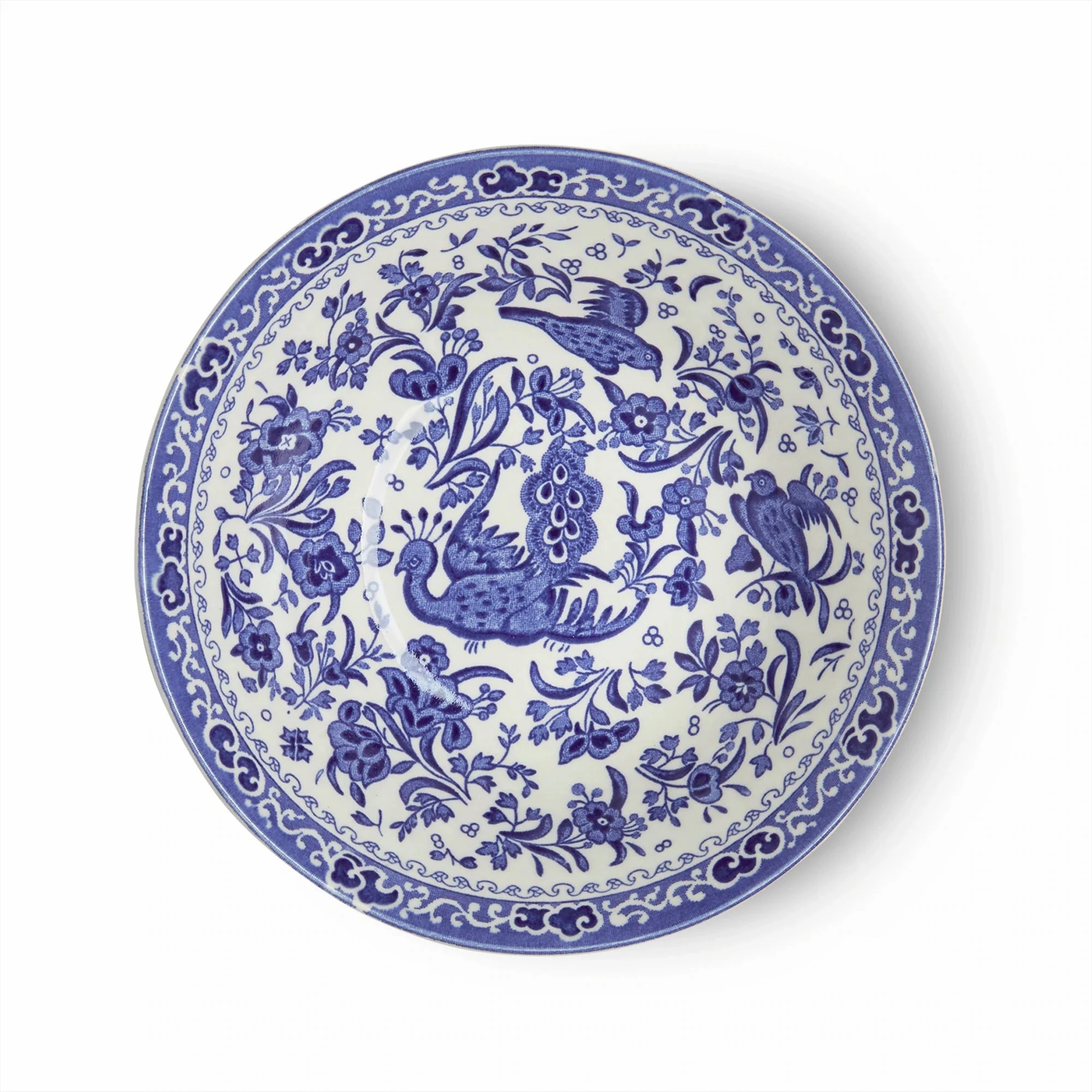 Blue Regal Peacock Cereal Bowl