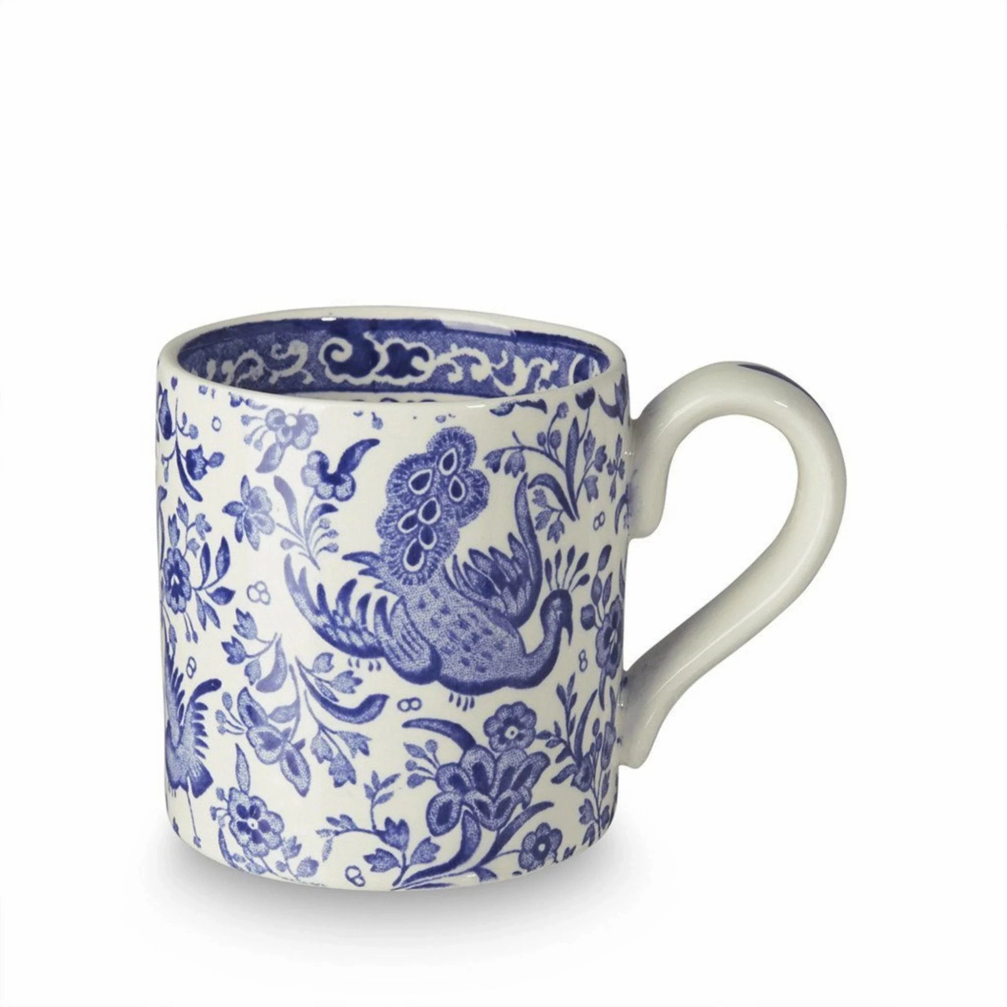Blue Regal Peacock Half Pint Mug mini desktop sculpture