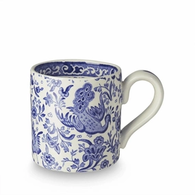 Blue Regal Peacock Half Pint Mug mini desktop sculpture