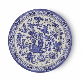 Blue Regal Peacock Plate mini desktop sculpture