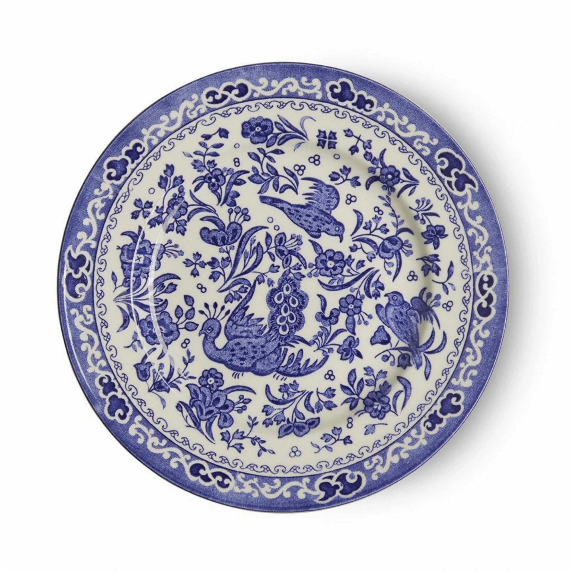 Blue Regal Peacock Plate mini desktop sculpture