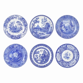 Blue Room Georgian Plates, Set of 6 mini desktop sculpture
