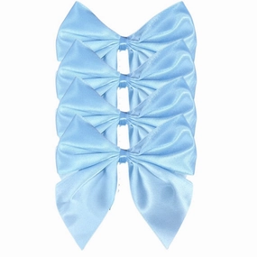 Blue Satin Bow Napkin Ties, Set of 4 mini desktop sculpture