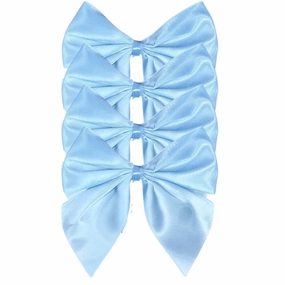 Blue Satin Bow Napkin Ties, Set of 4 cute desktop display