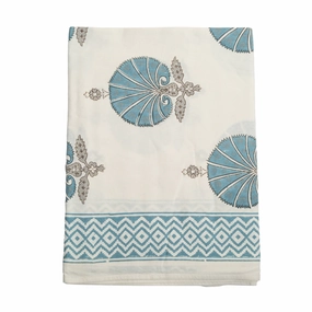 Blue Shells Cabana Printed Tablecloth cute desktop display