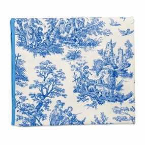 Blue Toile Tablecloth cute desktop display