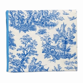 Blue Toile Tablecloth mini desktop sculpture