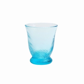 Blue Twisted Bell Shaped Blown Glass Tumbler mini desktop sculpture