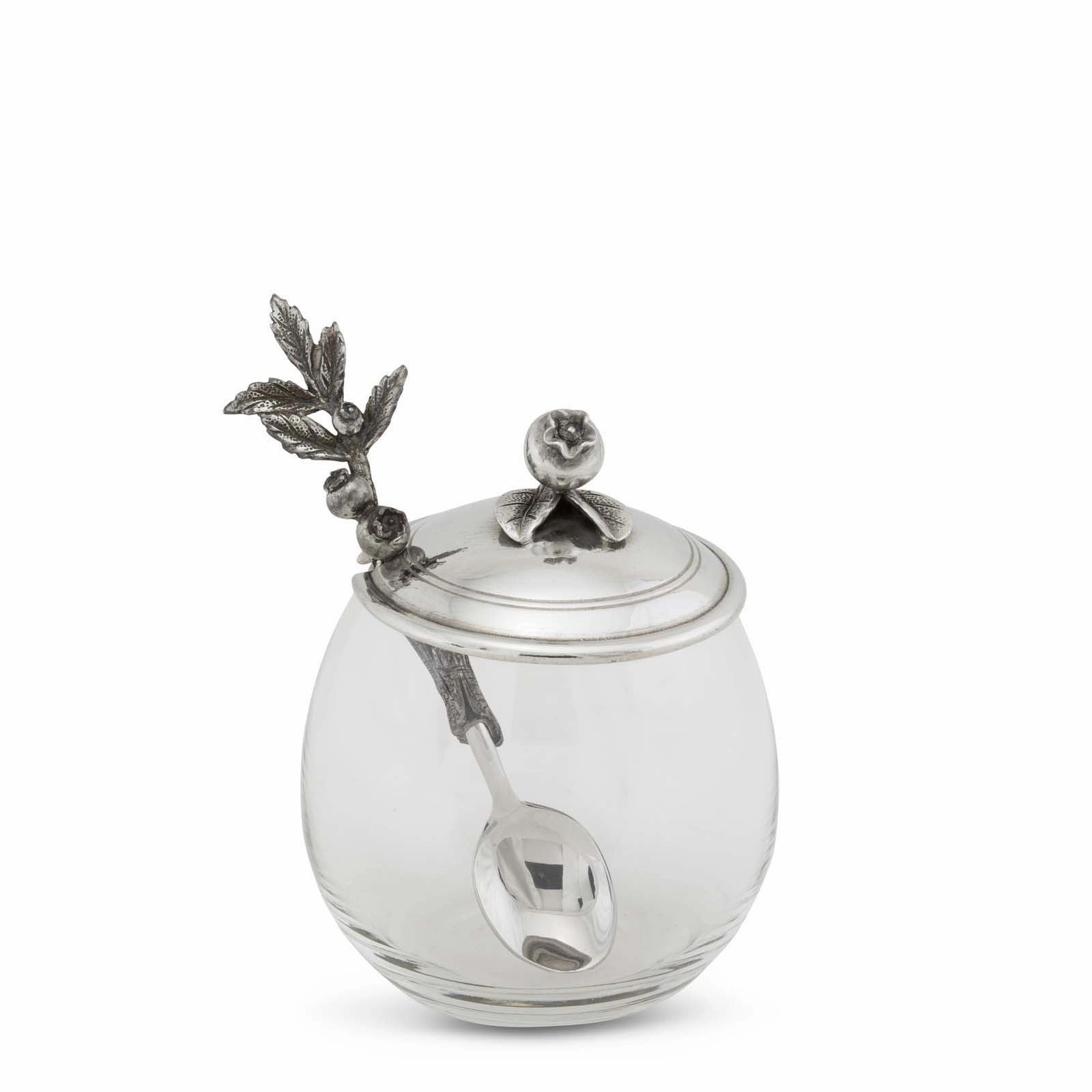 Blueberry Jam Jar with Spoon