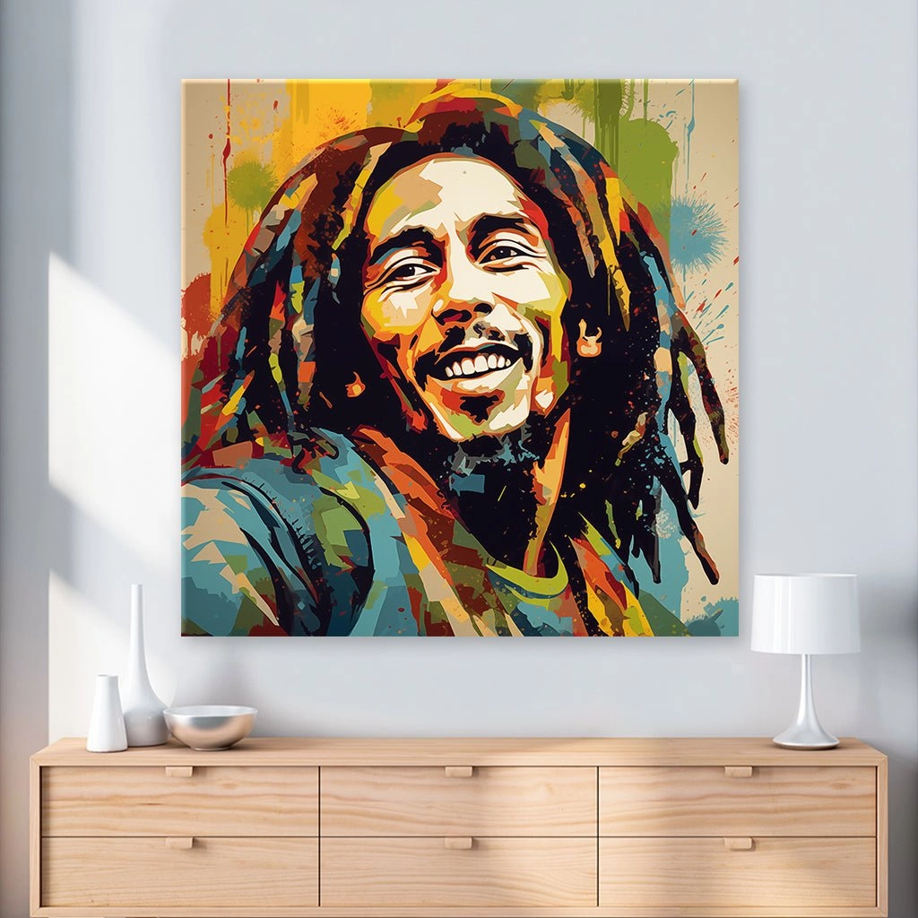 Bob Marley - Pop Art Portrait by Frank Daske 