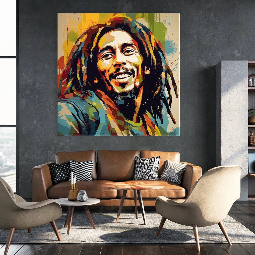 Bob Marley - Pop Art Portrait by Frank Daske 