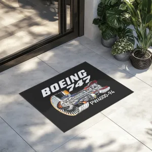 Boeing 747 & PW4000-94 Engine Designed Door Mats door entrance rug