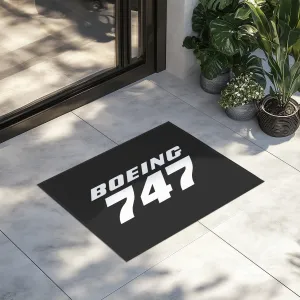 Boeing 747 & Text Designed Door Mats door entrance rug