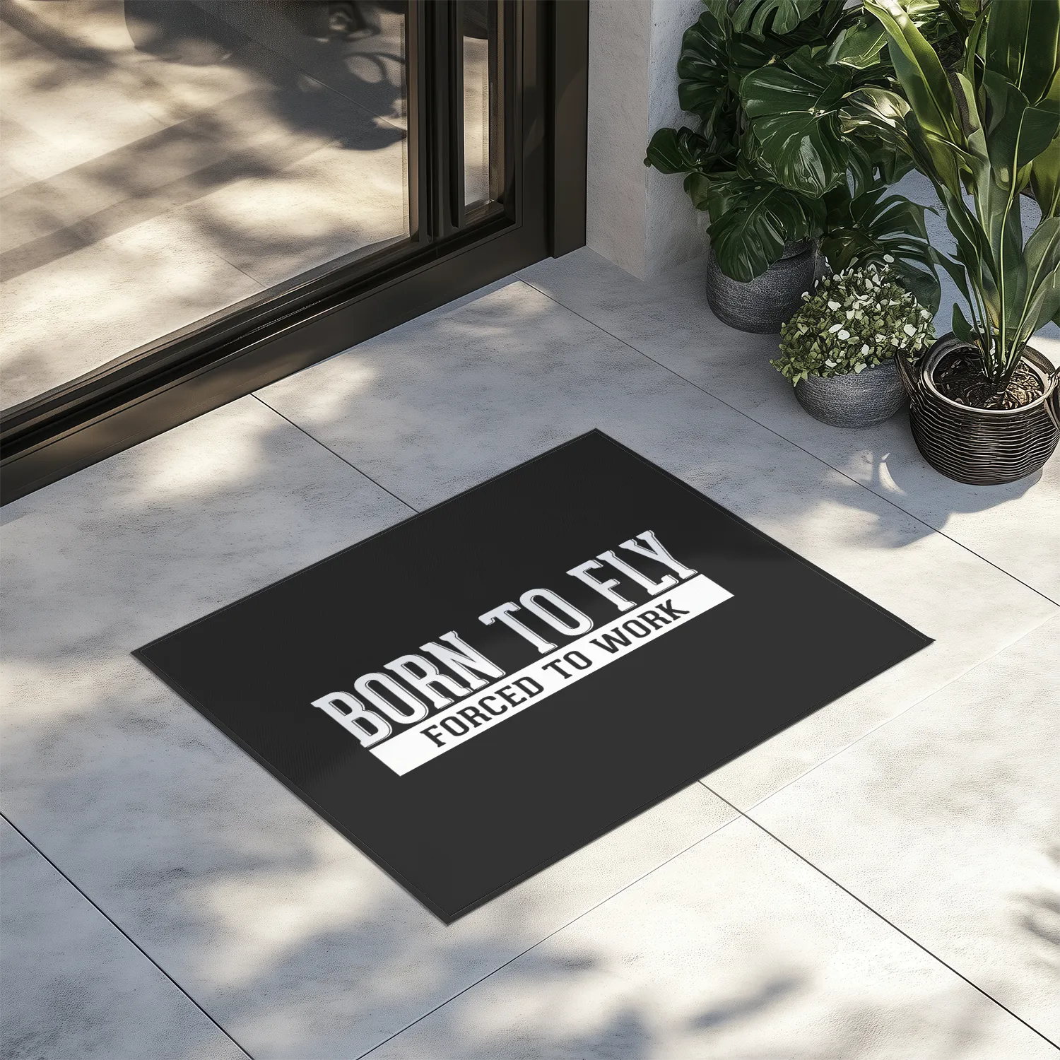 Born To Fly Forced To Work Designed Door Mats door entrance rug