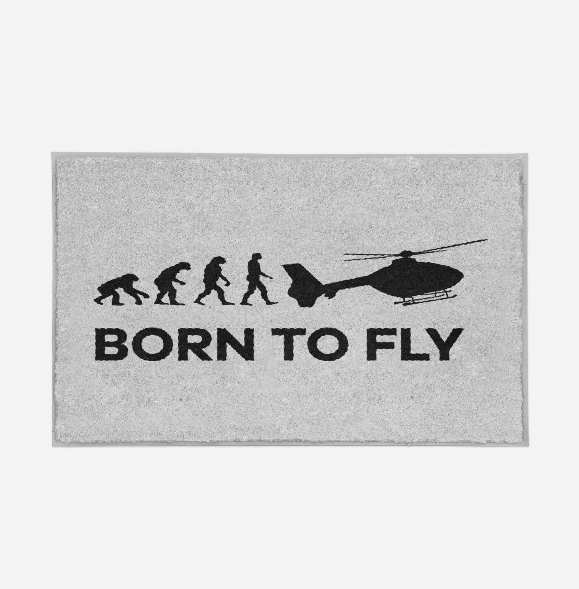 Born To Fly Helicopter Designed Door Mats
