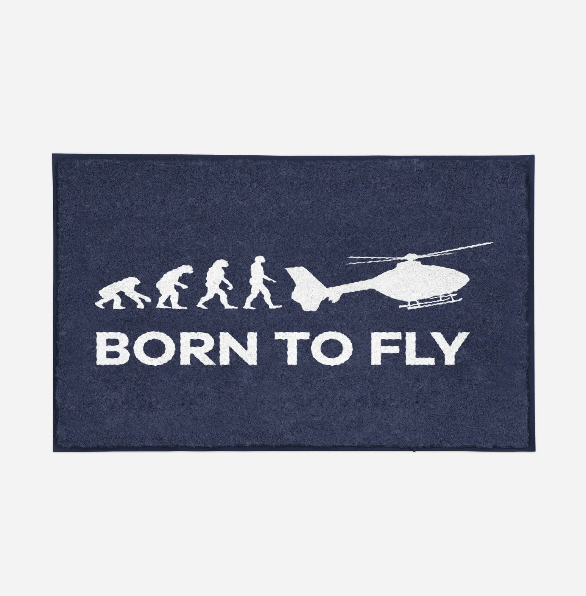 Born To Fly Helicopter Designed Door Mats