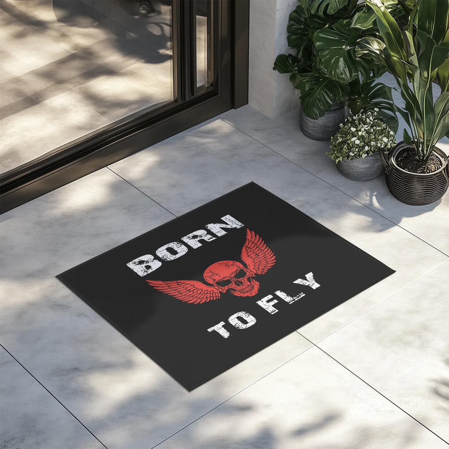 Born To Fly SKELETON Designed Door Mats door entrance rug