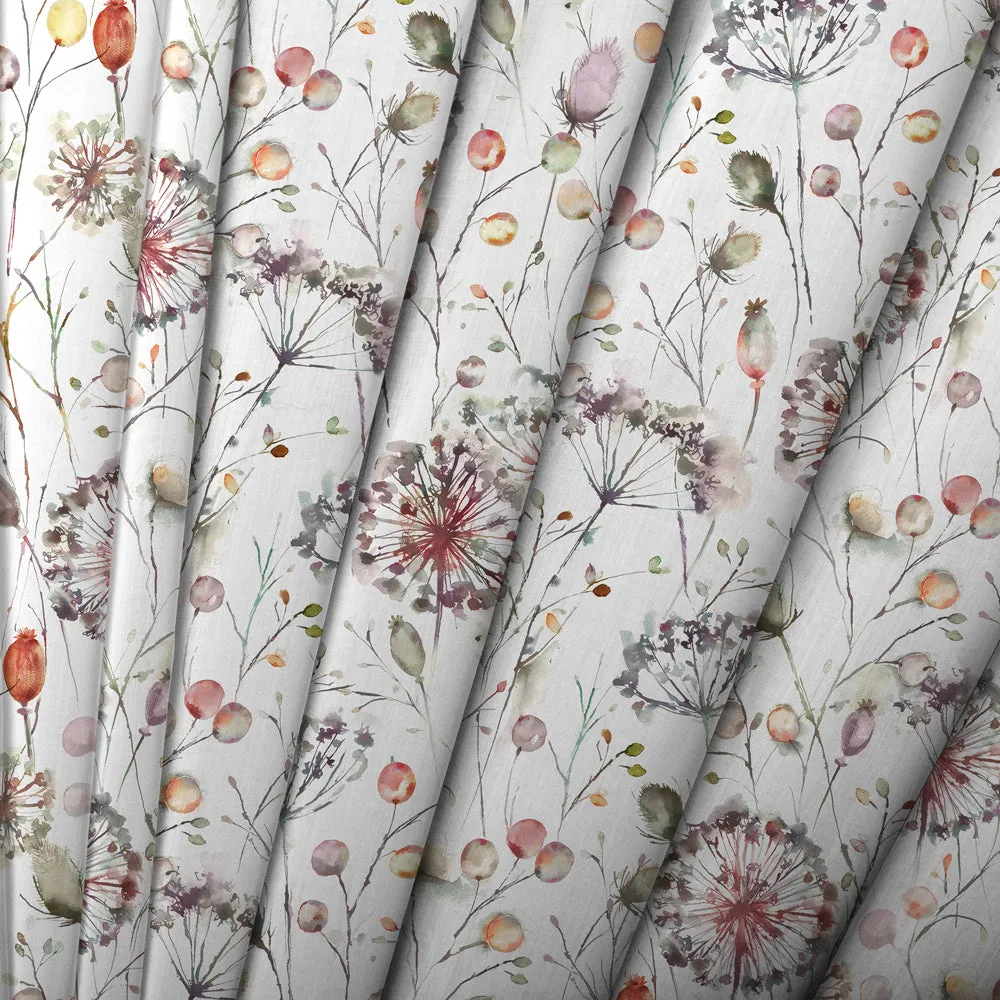 Boronia Printed Cotton Made to Measure Roman Blinds Boysenberry/Cream