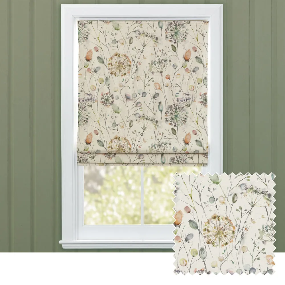 Boronia Printed Cotton Made to Measure Roman Blinds Coral/Cloud chic floor carpet  