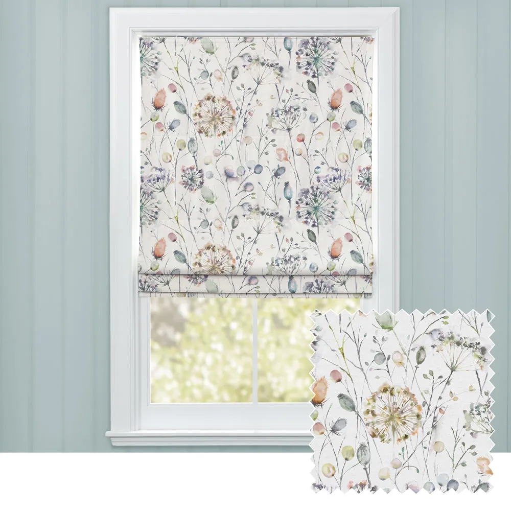 Boronia Printed Cotton Made to Measure Roman Blinds Coral/Cloud/Cream chic floor carpet  