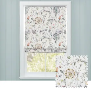 Boronia Printed Cotton Made to Measure Roman Blinds Coral/Cloud/Cream chic floor carpet  