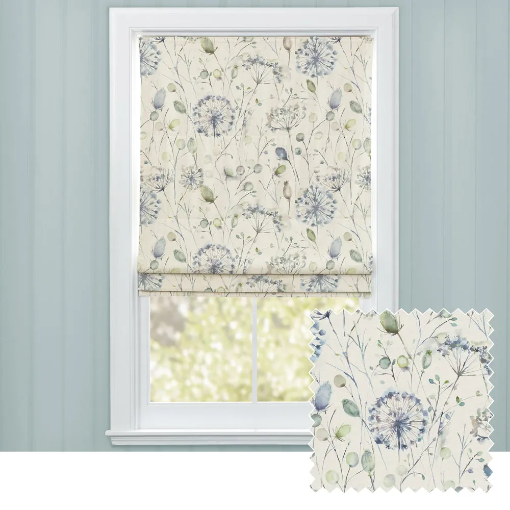 Boronia Printed Cotton Made to Measure Roman Blinds Crocus chic floor carpet  