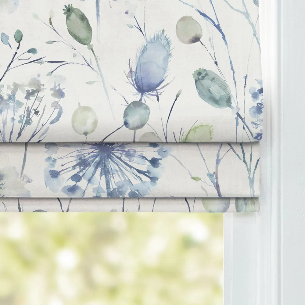 Boronia Printed Cotton Made to Measure Roman Blinds Crocus/Cream