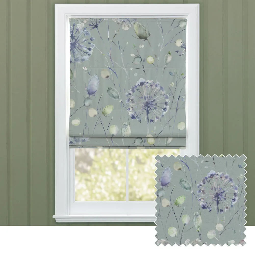 Boronia Printed Cotton Made to Measure Roman Blinds Crocus/Willow chic floor carpet  