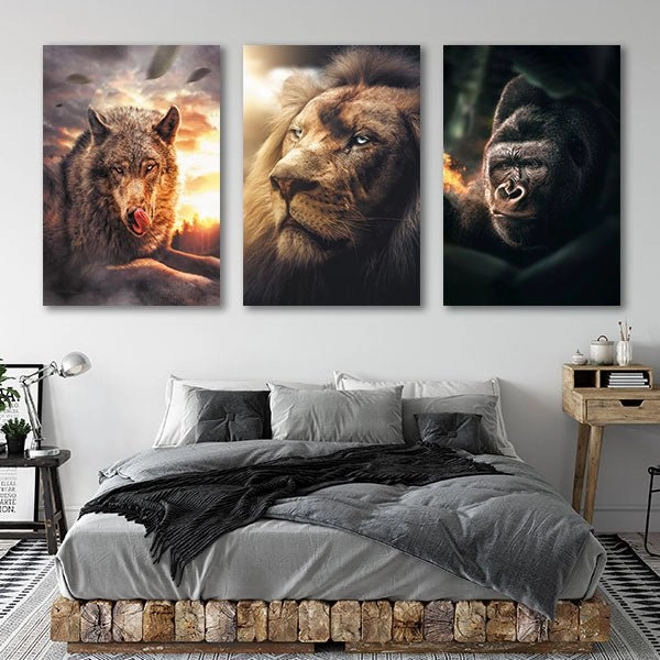 Boss Animals - Triptych by Zenzdesign 
