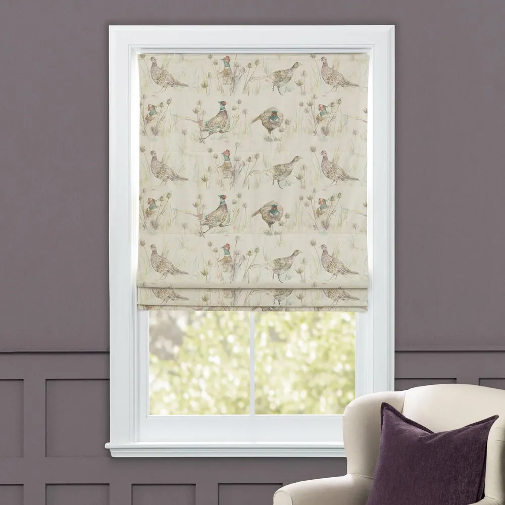 Bowmont Printed Linen Made to Measure Roman Blinds Pheasant